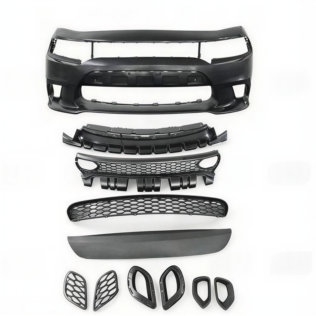 2015-2023 Dodge Charger SRT Hellcat Style Front Bumper Conversion Kit - Complete Set