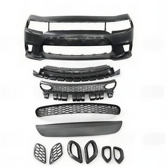 2015-2023 Dodge Charger SRT Hellcat Style Front Bumper Conversion Kit - Complete Set
