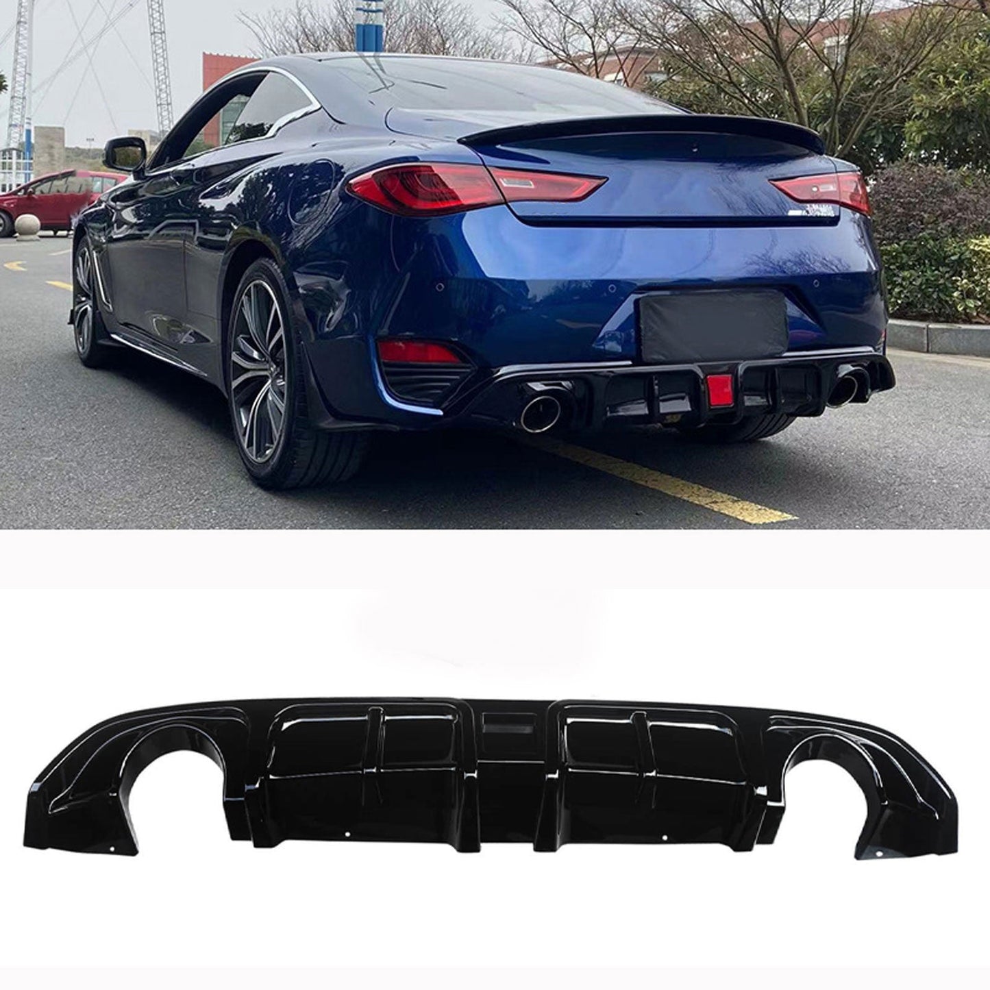 For 2017-2022 Infiniti Q60 Rear Diffuser
