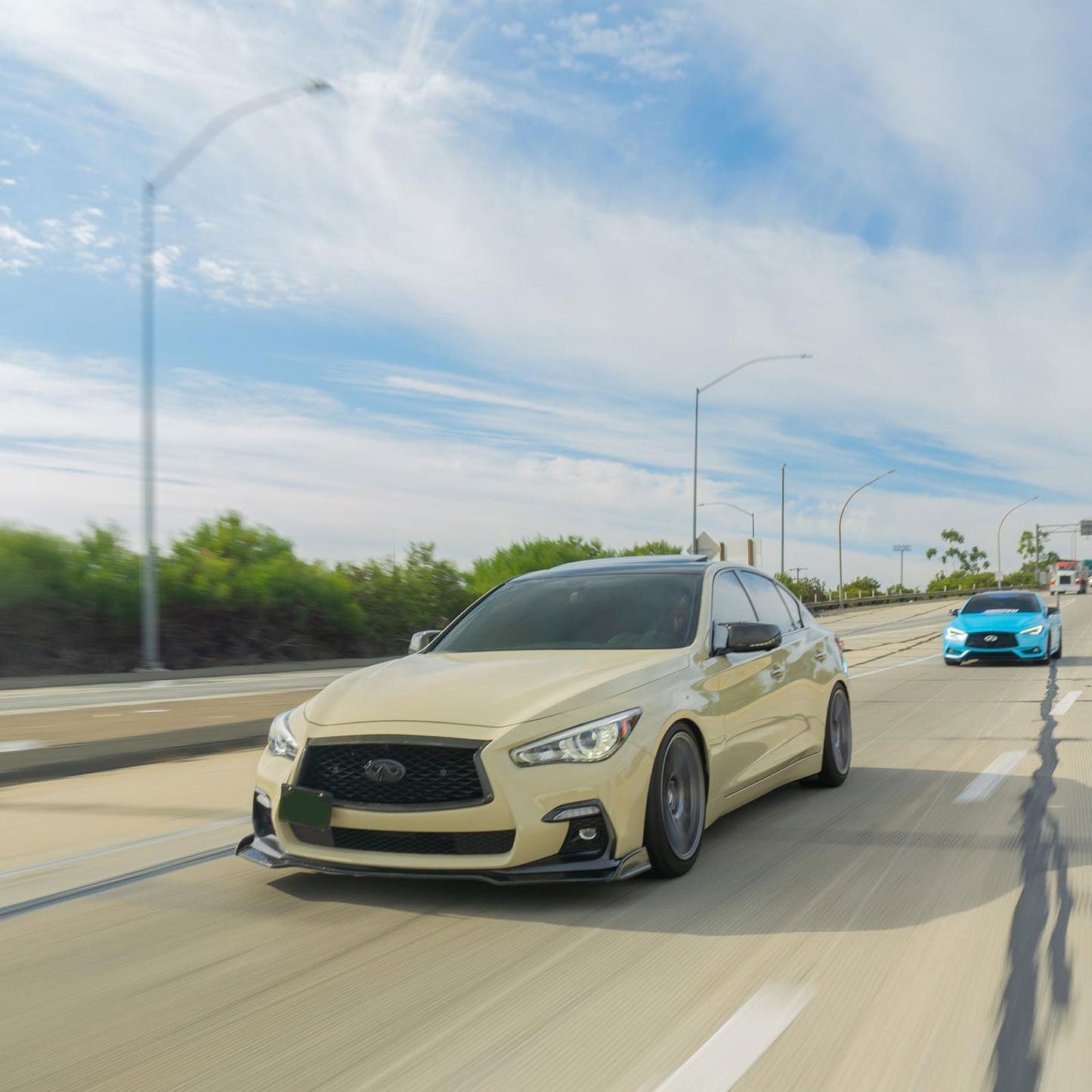 For Infiniti Q50 2018-2024 Sport Model Front Bumper Lip