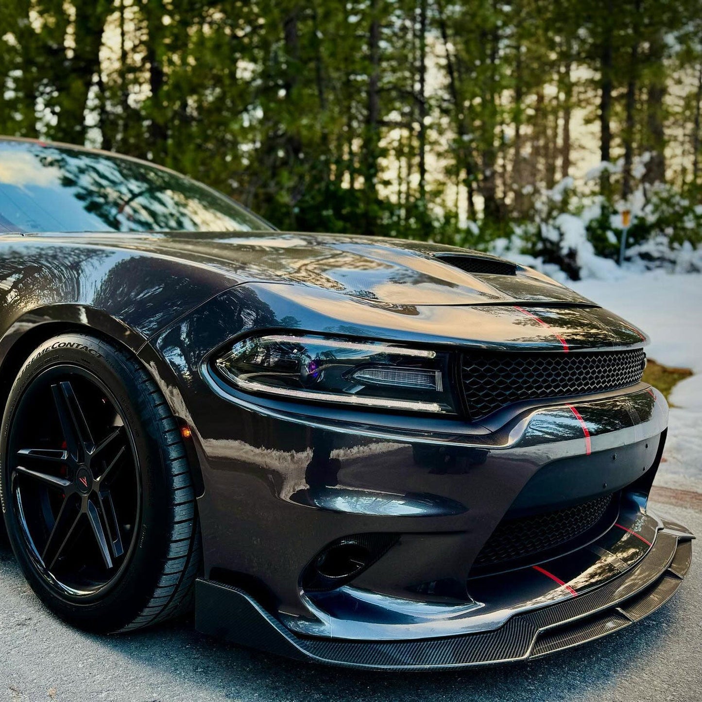 For Dodge Charger SRT 2015-2023 4PCS Front Bumper Lip Splitter