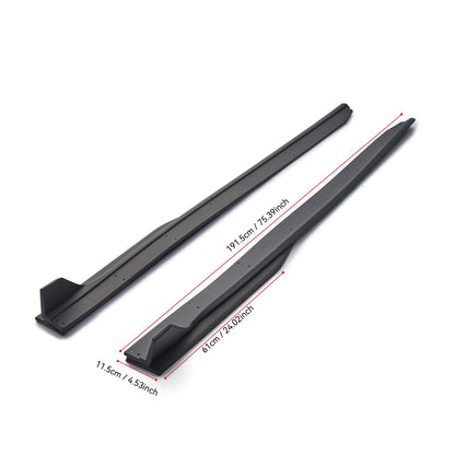 For 2015-2023 Ford Mustang GT500 Style  Extension Splitter W/ Winglet Side Skirts