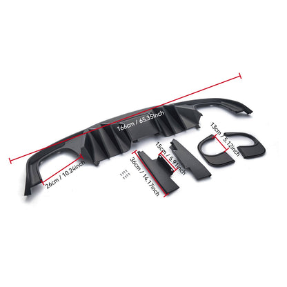 For 2015-2017 Ford Mustang W2-2 Rear Bumper Diffuser