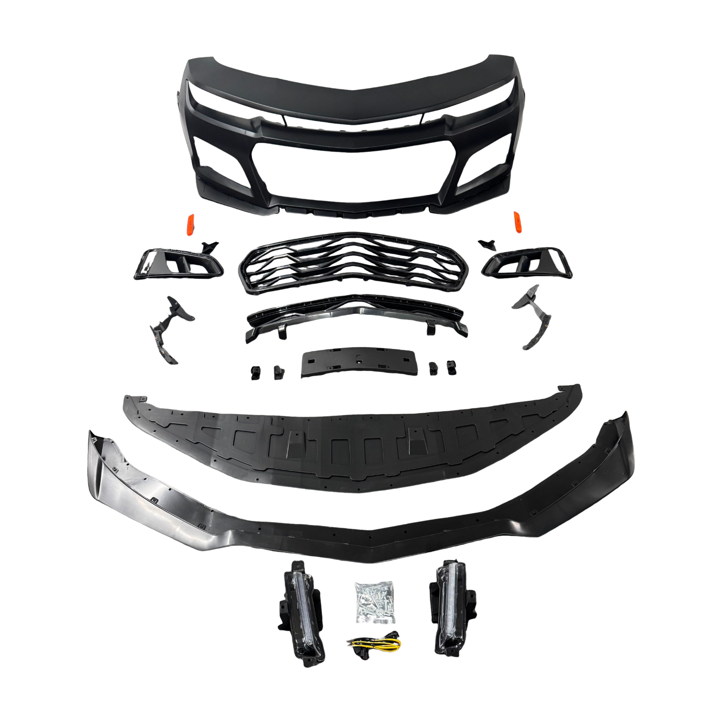 For 2010-2015 Chevy Camaro 5th To 6th Gen ZL1 Front Bumper Cover Set