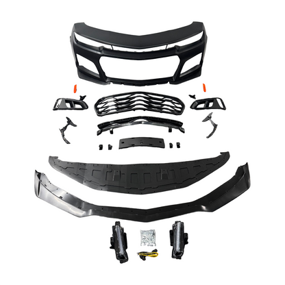 For 2010-2015 Chevy Camaro 5th To 6th Gen ZL1 Front Bumper Cover Set