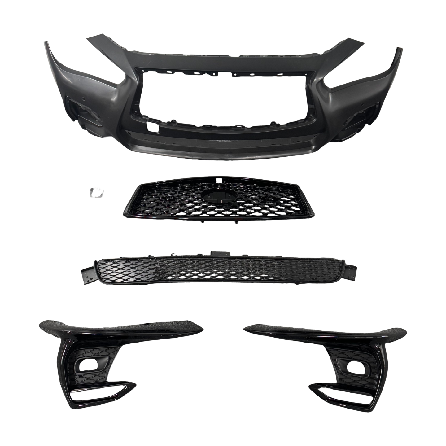 For 2018-2024 Infiniti Q50 Front Complete Bumper Cover Set