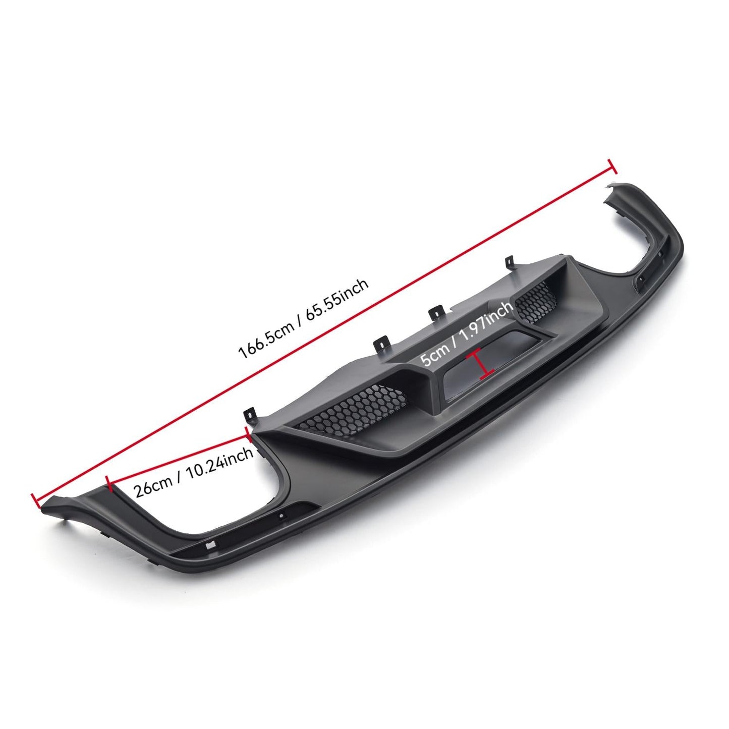 For 2015-2017 Ford Mustang GT350 GT500 Style Dual/Quad Exhaust Rear Diffuser