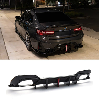 For 2019-2022 BMW 3 Series 330i M340i G20 M Sport Rear Diffuser LED