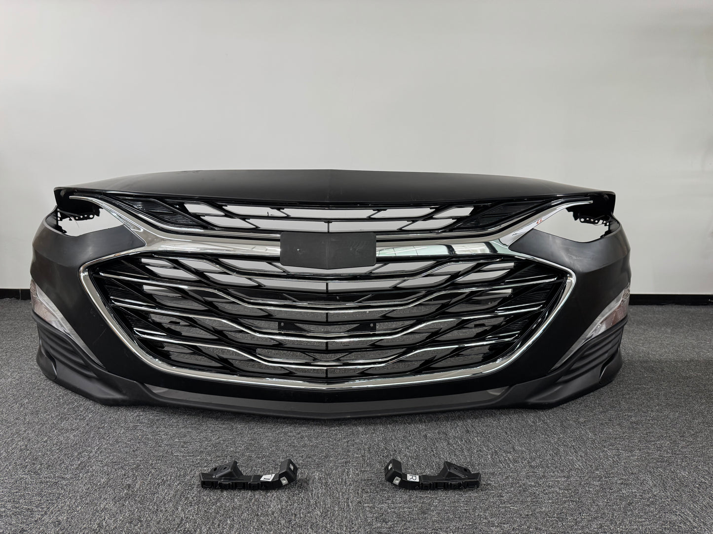 For 2019-2024 Chevy Malibu Front Bumper Cover Grille Fog Light Set