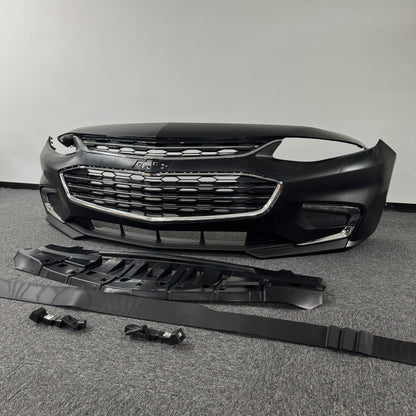For 2016-2018 Chevy Malibu Cover With Valance Grille Fog Light Trim Front Bumper set