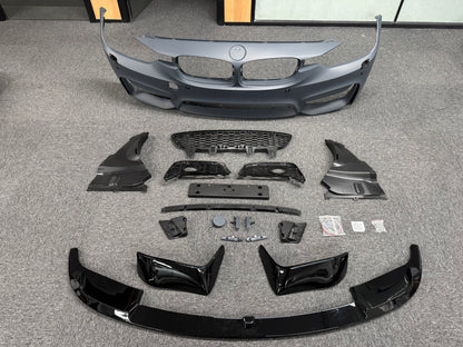 For 2012-2019  BMW 3 Series F30 Front Bumper Cover Grille Conversion Kit