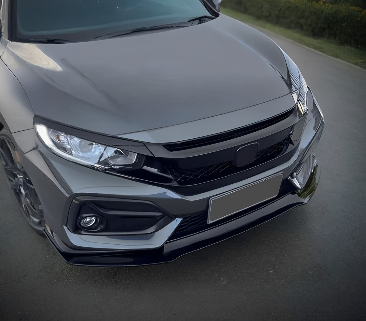 For 2017-2021 Honda Civic Si & FK7 Hatchback GR Style Front Bumper Lip