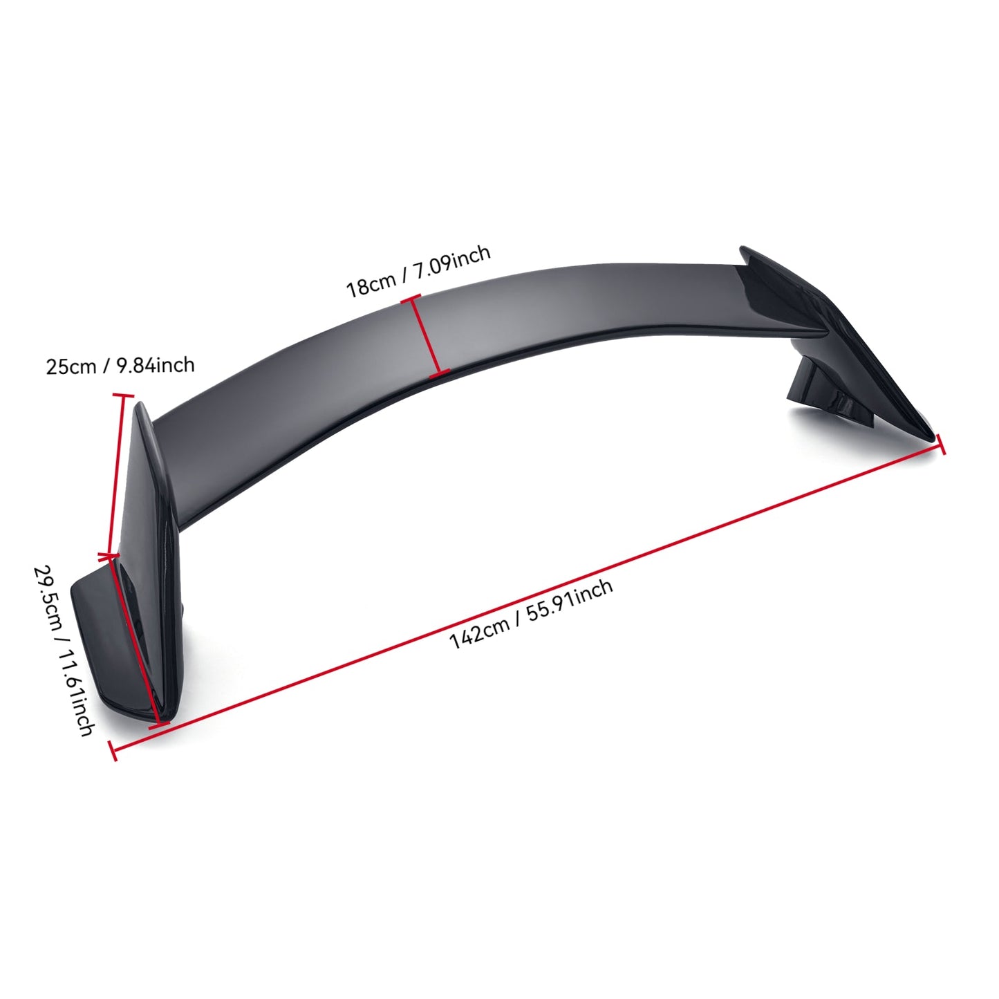 For 2016-2021 Honda Civic Hatchback 5Dr R Style Rear Trunk Spoiler Wing