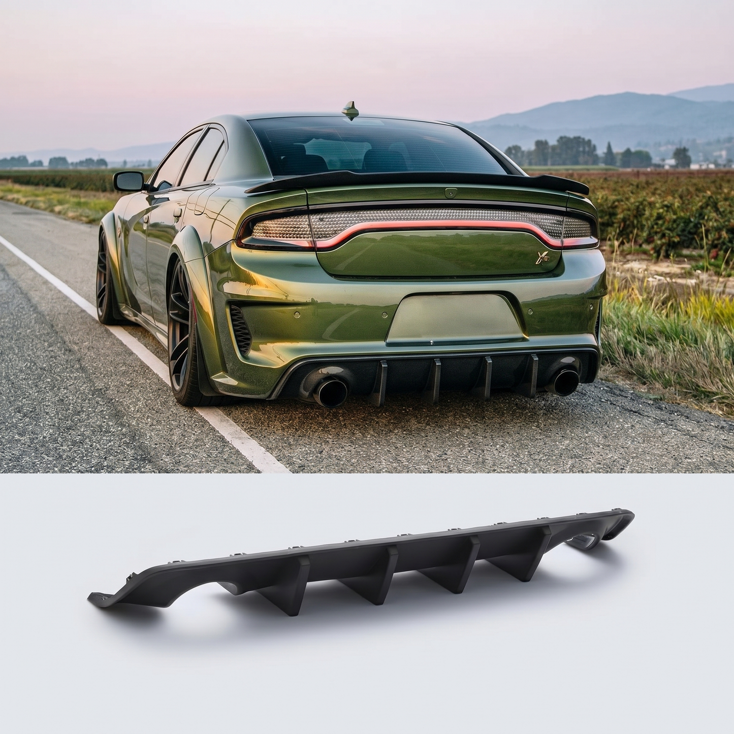 For 2020-2023 Dodge Charger Widebody Rear Diffuser