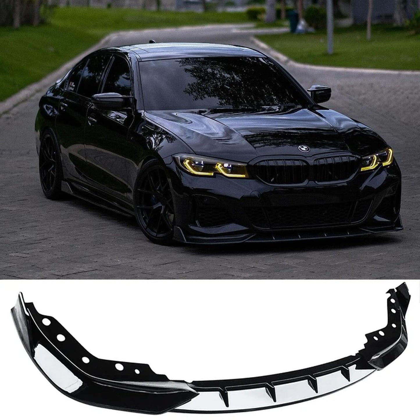 For 2019-2022 BMW 3 Series M Sport G20 G28 Front Bumper 3pc Lip