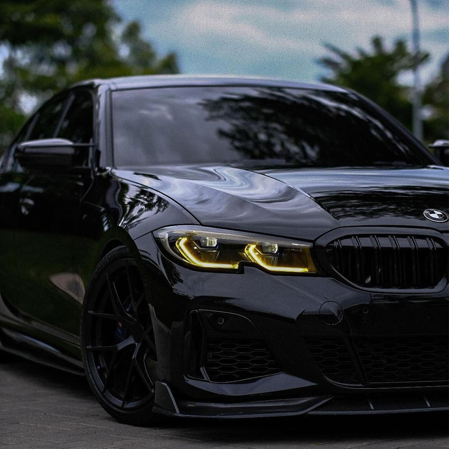 For 2019-2022 BMW 3 Series M Sport G20 G28 Front Bumper 3pc Lip