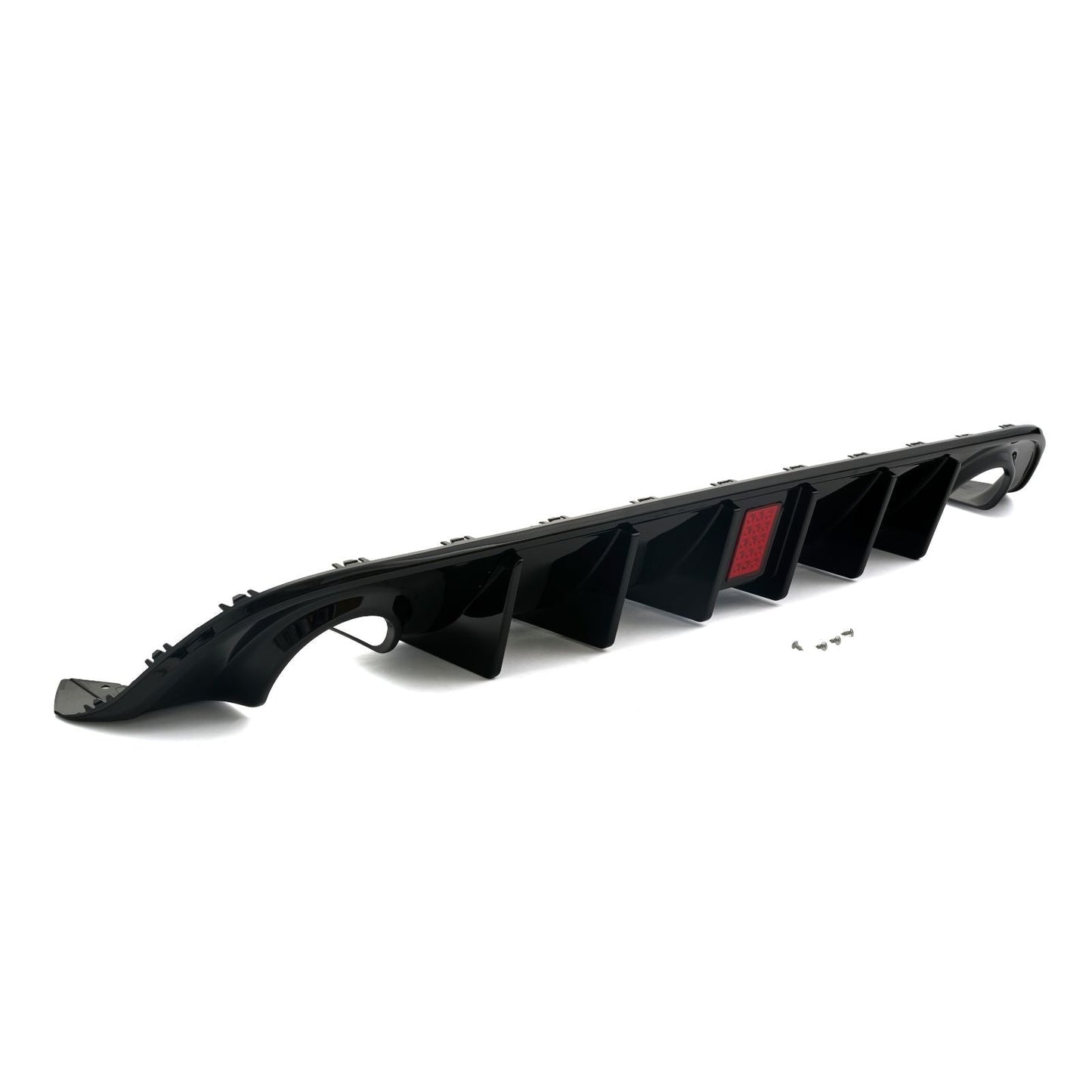 For 2015-2023 Dodge Charger SRT R/T Scat Pack Quad Tip Rear Diffuser Red LED Light