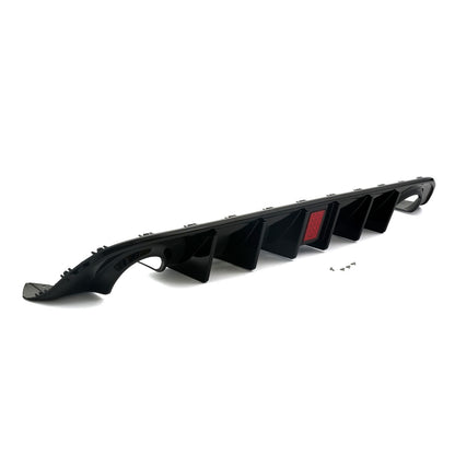For 2015-2023 Dodge Charger SRT R/T Scat Pack Quad Tip Rear Diffuser Red LED Light
