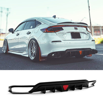 For 2022-26 HONDA CIVIC FL1 5DR Hatchback JDM LED Rear Diffuser Kit