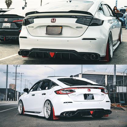 For 2022-26 HONDA CIVIC FL1 5DR Hatchback JDM LED Rear Diffuser Kit