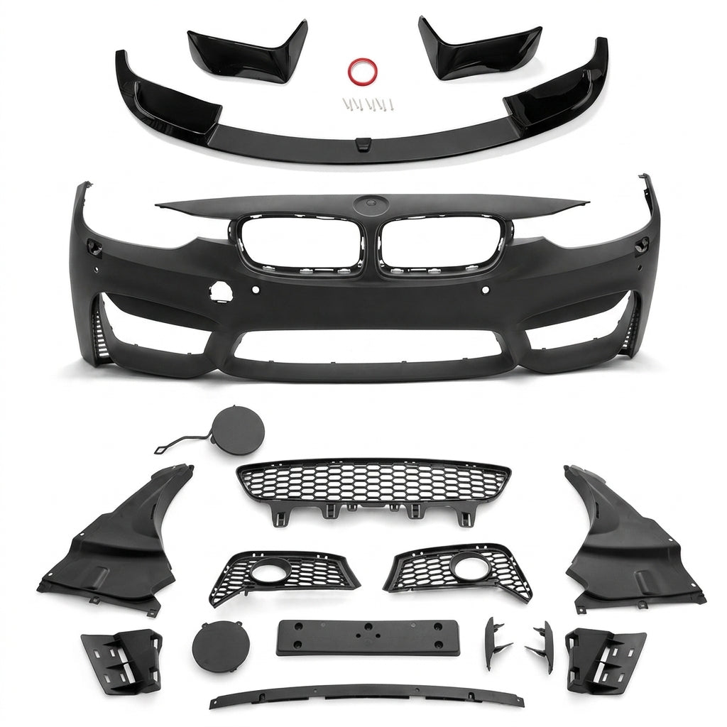 For 2012-2019  BMW 3 Series F30 Front Bumper Cover Grille Conversion Kit