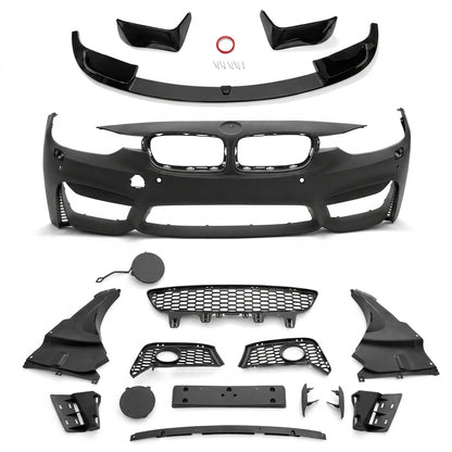 For 2012-2019  BMW 3 Series F30 Front Bumper Cover Grille Conversion Kit