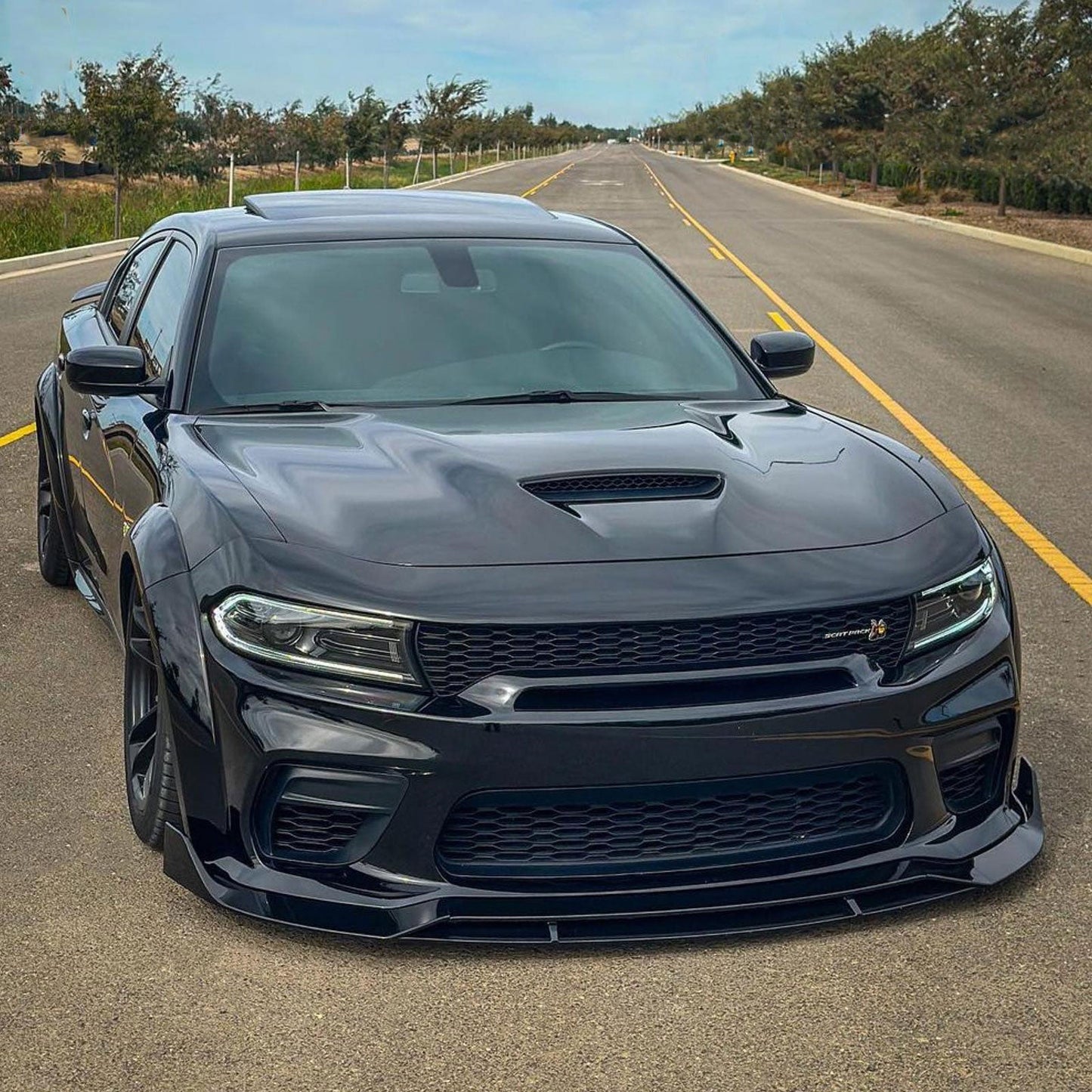 For 2020-2023 Dodge Charger Widebody Front Bumper Lip Splitter