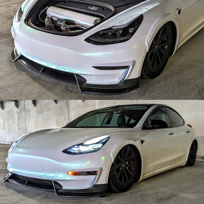 For 2017-2023 Tesla Model 3 Front Bumper Lip Splitter