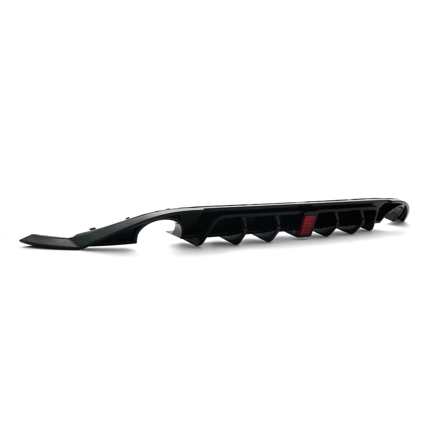 For 2014-2017 Golf 7 MK7 GTI GTD TSI Blk Rear Bumper Diffuser Lip W/ Light