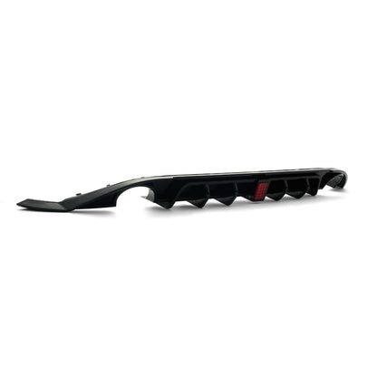 For 2014-2017 Golf 7 MK7 GTI GTD TSI Blk Rear Bumper Diffuser Lip W/ Light