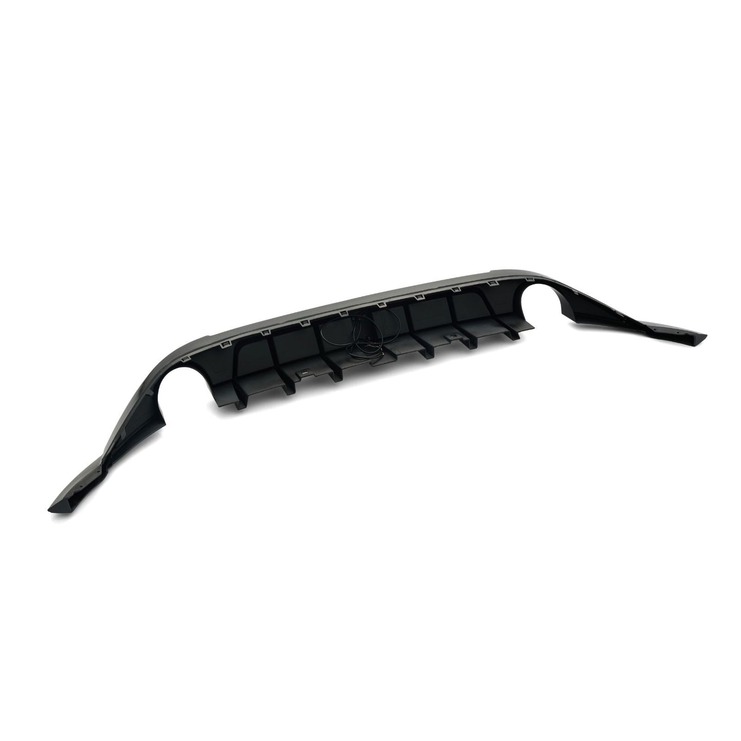 For 2014-2017 Golf 7 MK7 GTI GTD TSI Blk Rear Bumper Diffuser Lip W/ Light