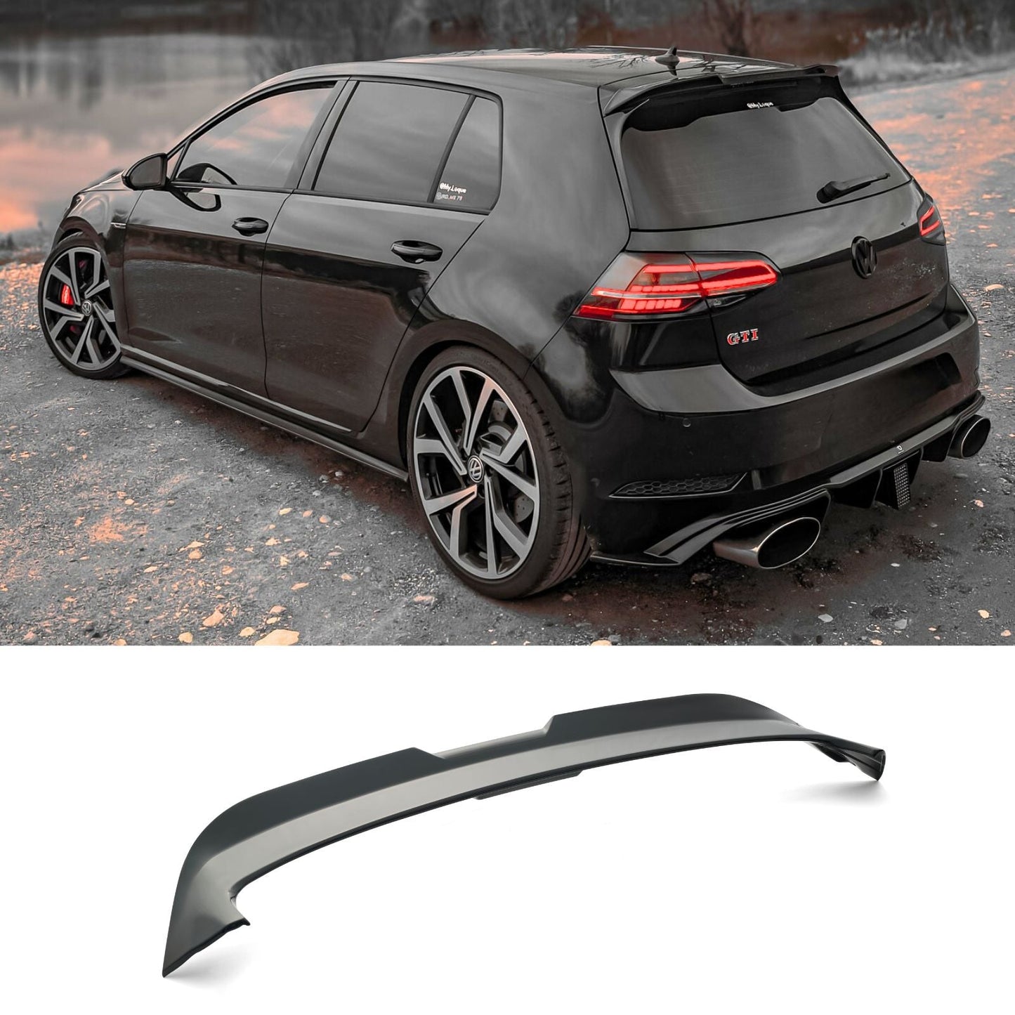 For 2015-2021 VW Golf MK7 MK7.5 GTI R OS Style Rear Trunk Roof Spoiler Wing Lip