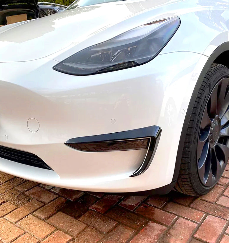 For 2020-2024 Tesla Model Y Front Fog Light Lamp Eyebrow Cover Trim