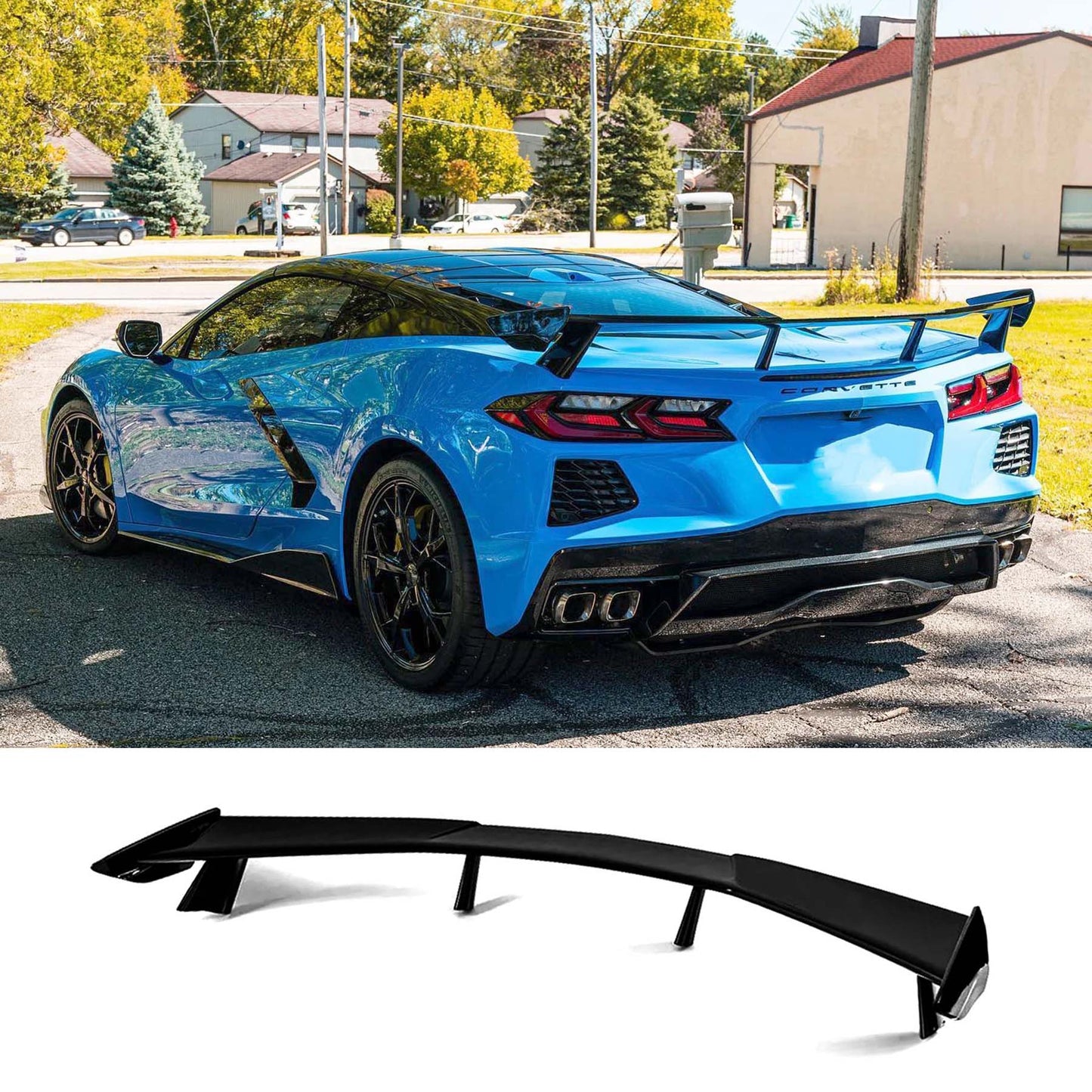 For 2020-2026 Chevrolet Corvette C8 Rear High Wing Spoiler