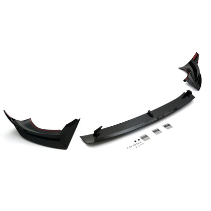 For Tesla Model Y 2025+ ABS Carbon Style Front Bumper Lip Spoiler Splitter 3PCS