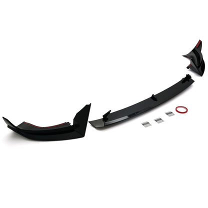 For Tesla Model Y 2025+ ABS Carbon Style Front Bumper Lip Spoiler Splitter 3PCS