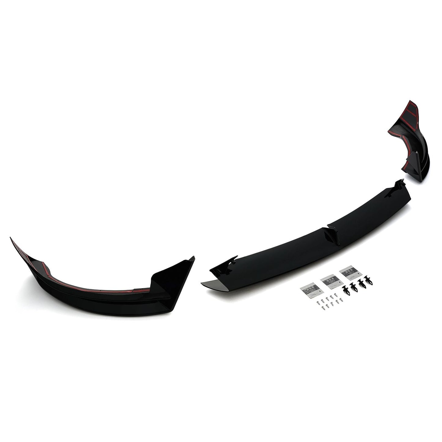 For 2020-2024 Tesla Model Y Front Bumper Lip Splitter 3PCS