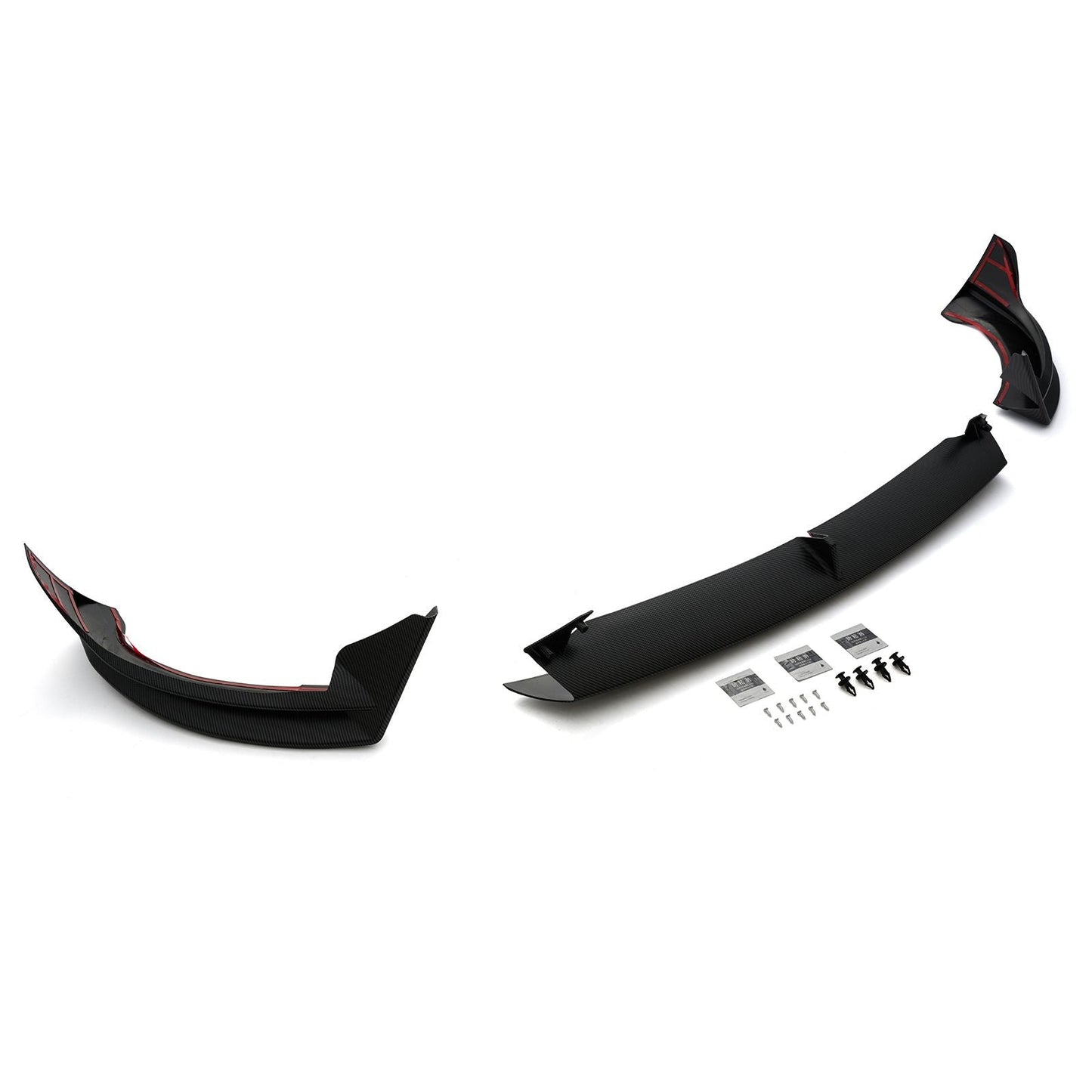 For 2020-2024 Tesla Model Y Front Bumper Lip Splitter 3PCS