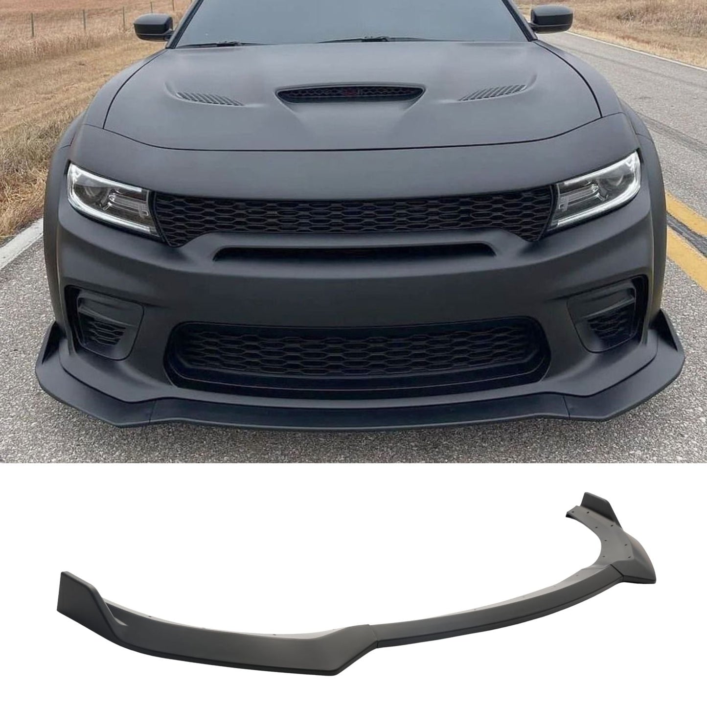 For 20-23 Dodge Charger Widebody Front Bumper Lip Splitter 3PCS