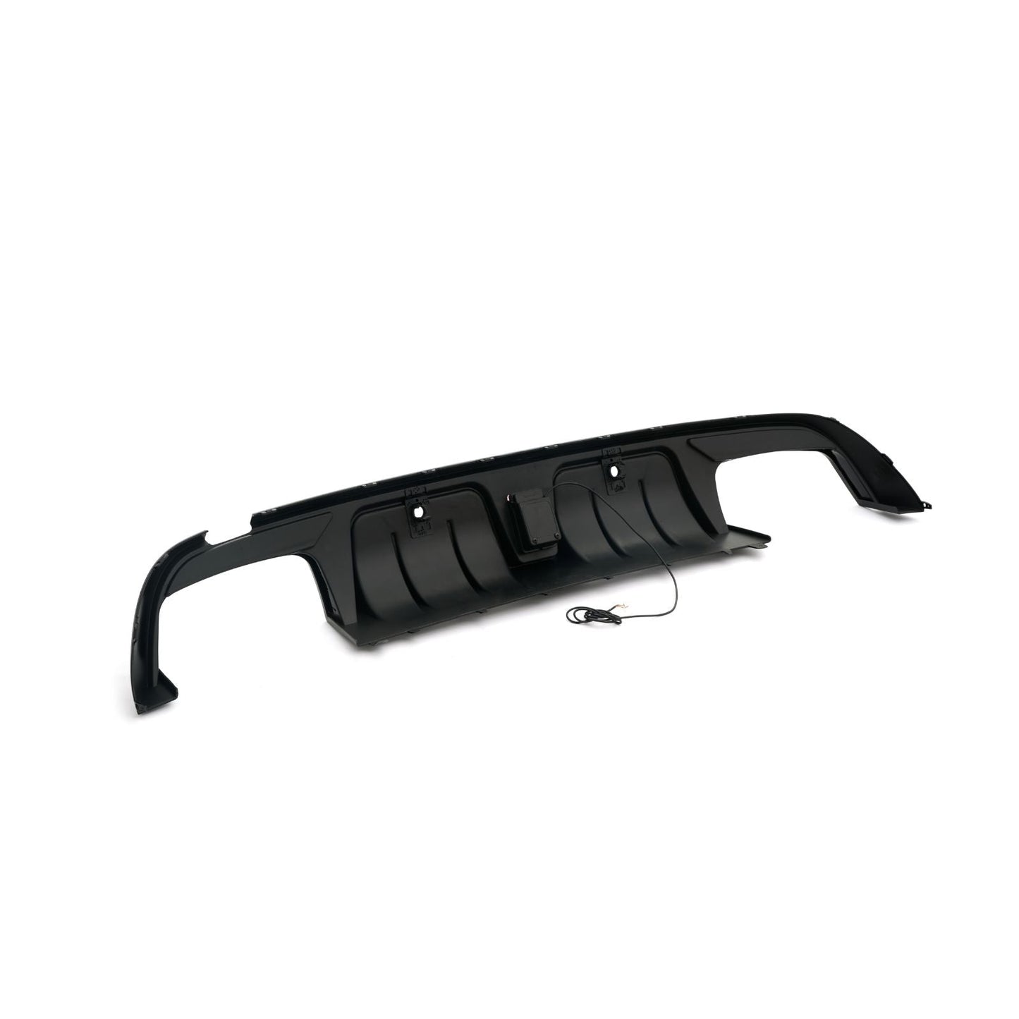 For 2015-2021 BENZ W205 C63 C43 Sedan B Style LED Bumper Diffuser & Blk Exhaust Tips