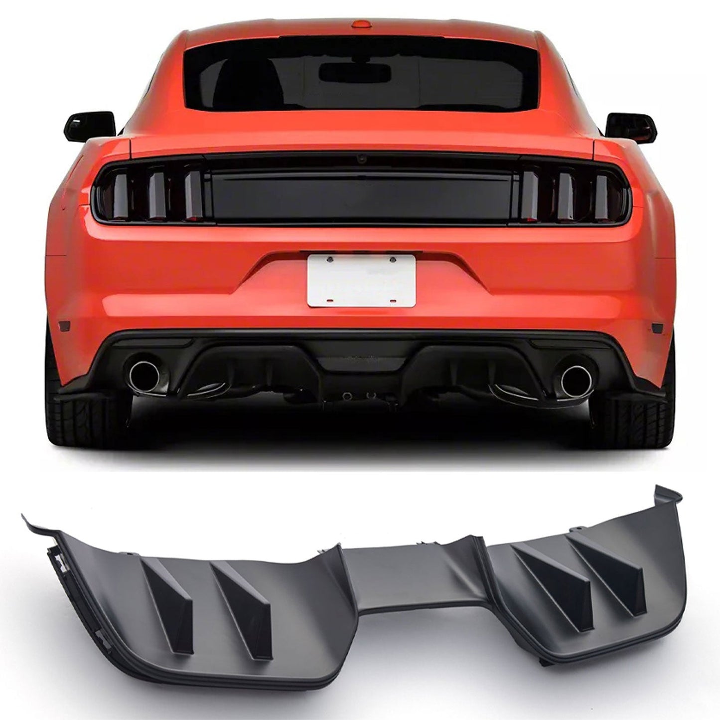 For 2015-2017 Ford Mustang W2-1 Rear Bumper Diffuser