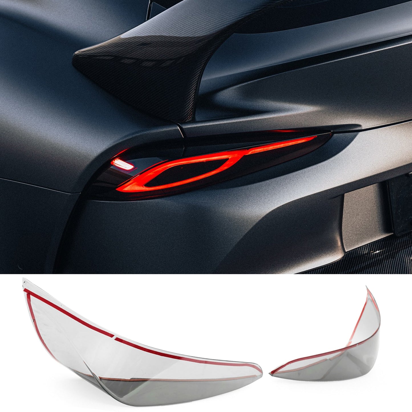For 2020-2026 Toyota Supra A90 A91 Blackened Taillight Cover