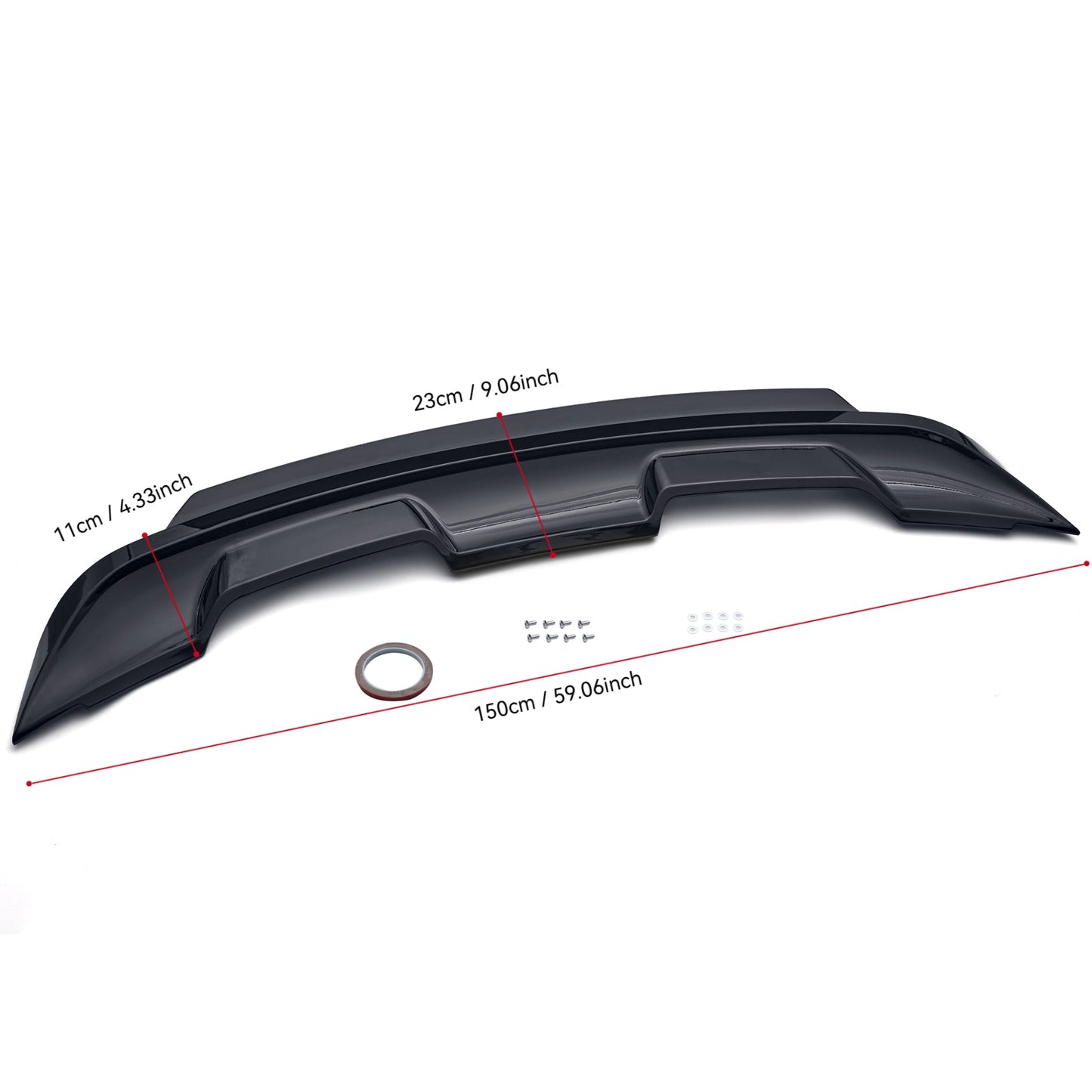 For 2015-2023 Ford Mustang GT500 Style Rear Spoiler Wing