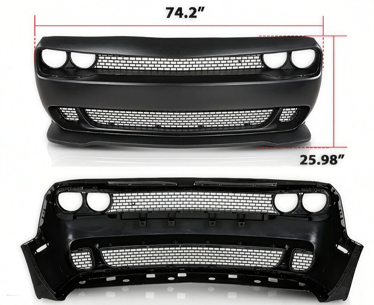 For 2015-2023 Dodge Challenger Hellcat Style Front bumper set