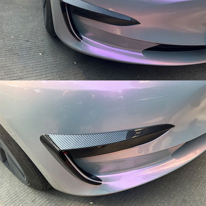 For 2020-2024 Tesla Model Y Front Fog Light Lamp Eyebrow Cover Trim
