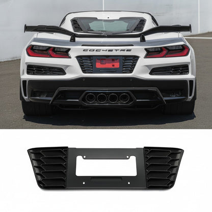 For 23-26 Corvette C8 Rear License Plate Frame Backing Cover