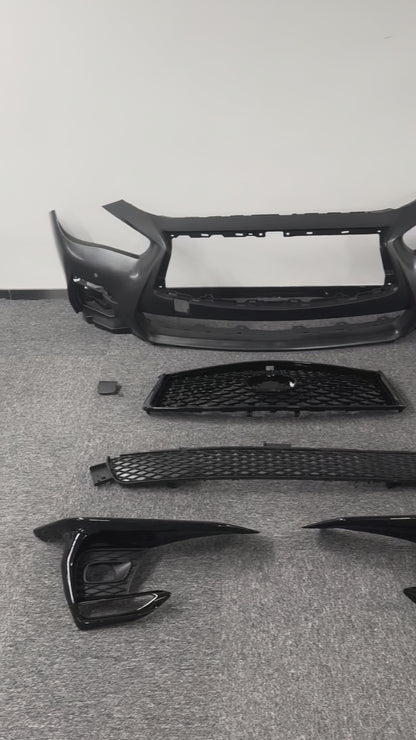 For 2018-2024 Infiniti Q50 Front Complete Bumper Cover Set
