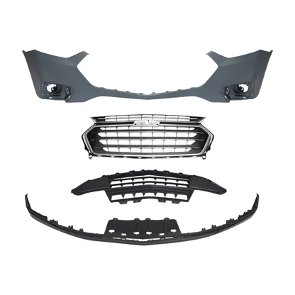 For 2018-2021 Chevy Traverse Front Bumper Cover Grille Set