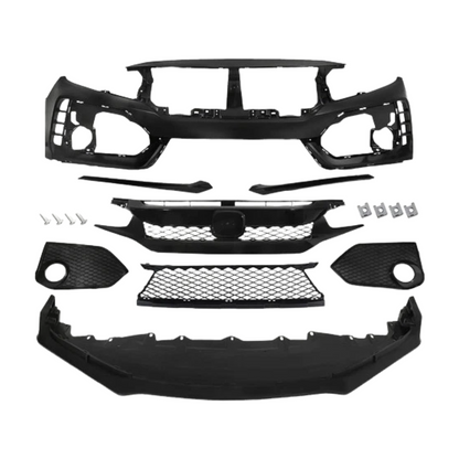 For 2016-2021 Honda Civic Type R Style Front Bumper Cover Set