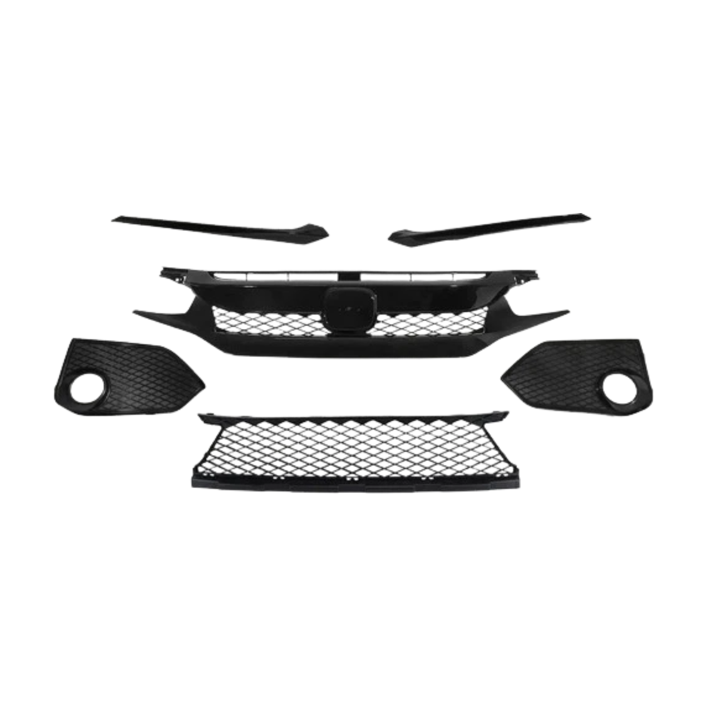 For 2016-2021 Honda Civic Type R Style Front Bumper Cover Set